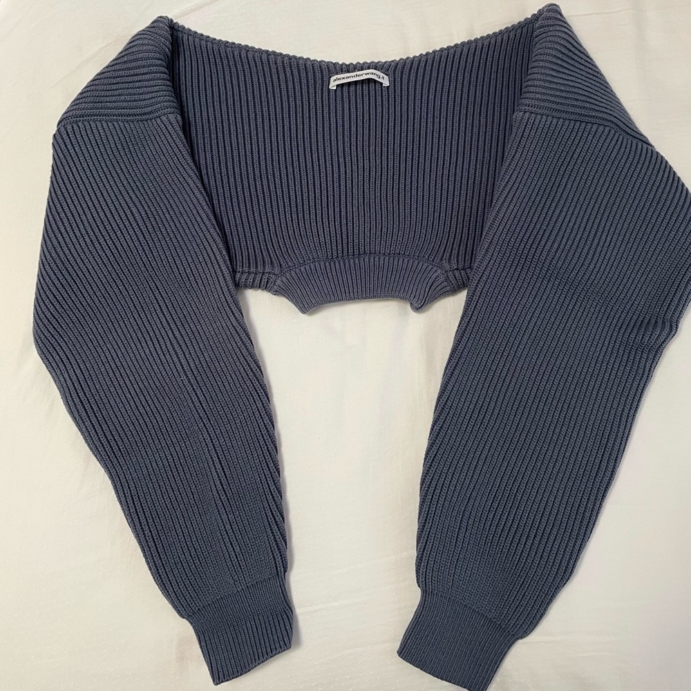 alexanderwang.t cropped crewneck shrug